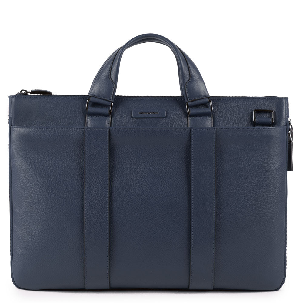 Piquadro Black Square Laptoptasche 15 Zoll Leder schwarz