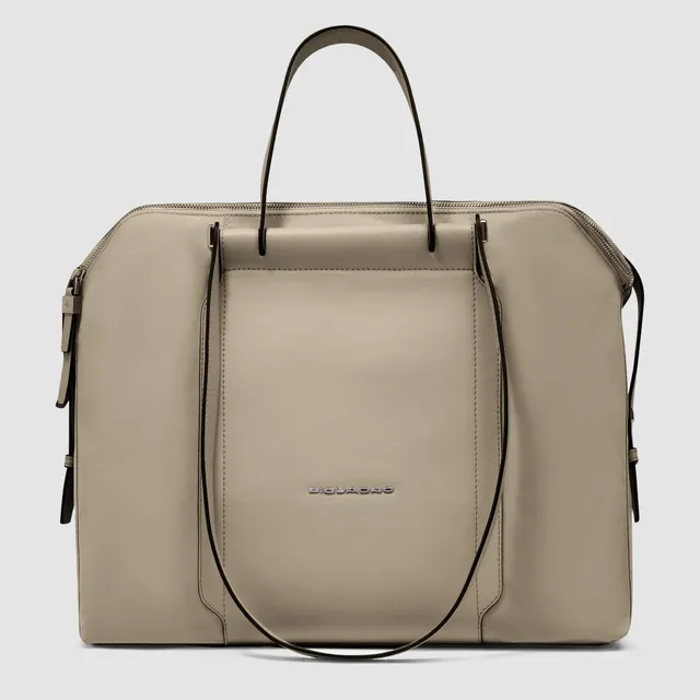 Piquadro Patricia Shopper Laptoptasche 14 Zoll schwarz Leder