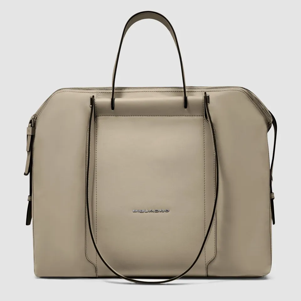 Piquadro Patricia Shopper Laptoptasche 14 Zoll schwarz Leder