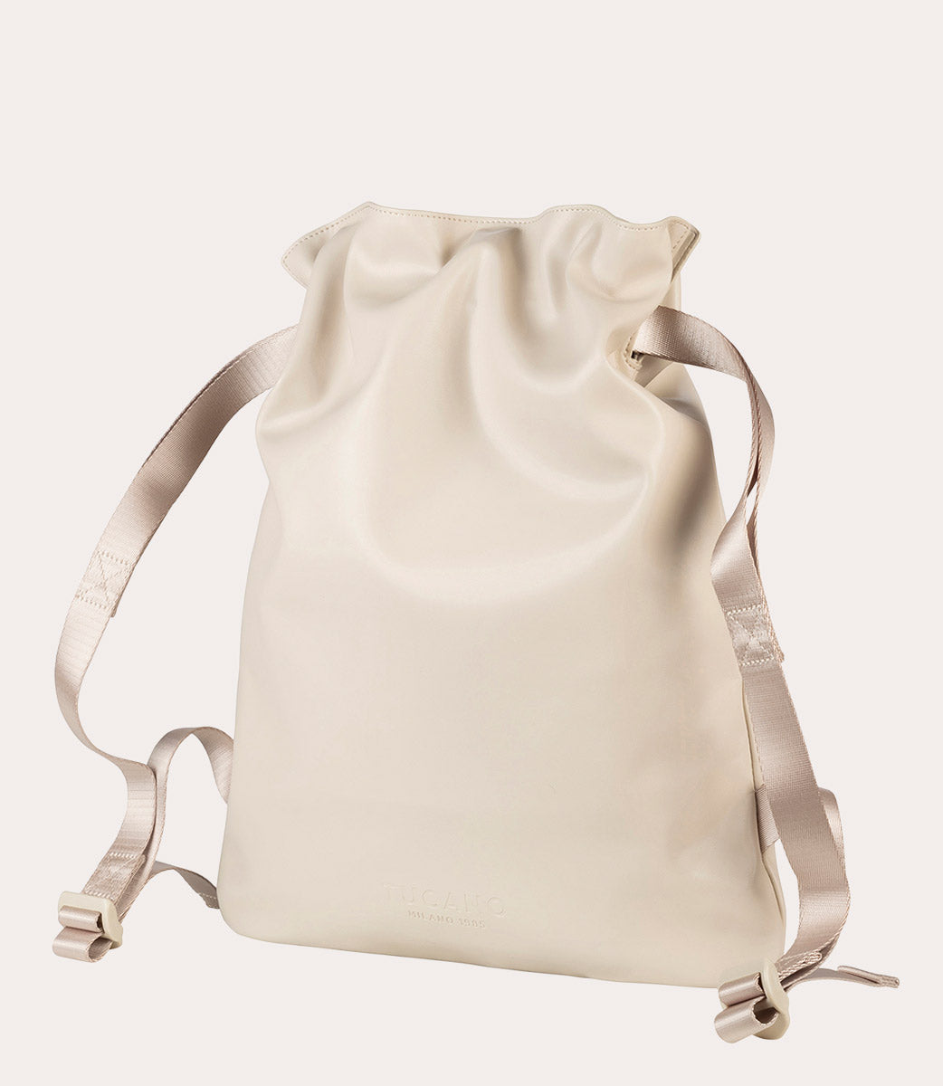 Tucano Nina Rucksack Damen Beutel Lederoptik Nero Kordel