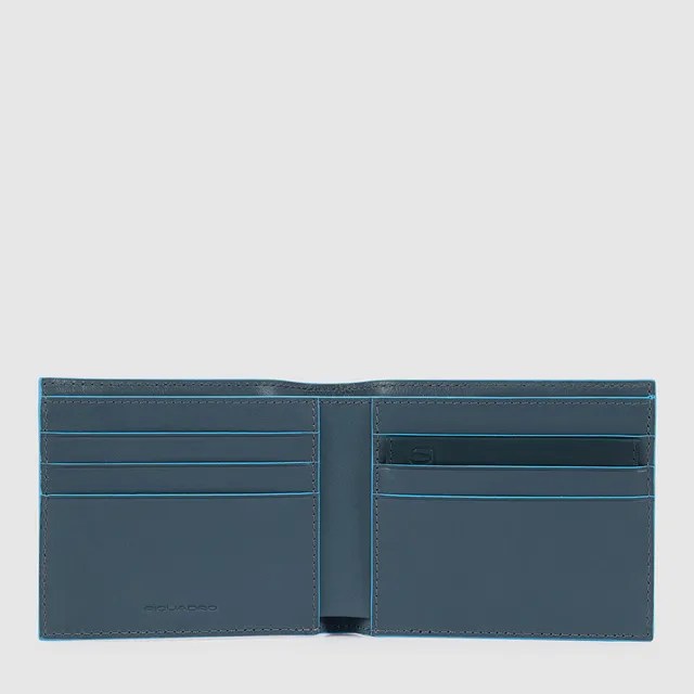 Piquadro Blue Square Herren Geldbörse Leder Schwarz RFID