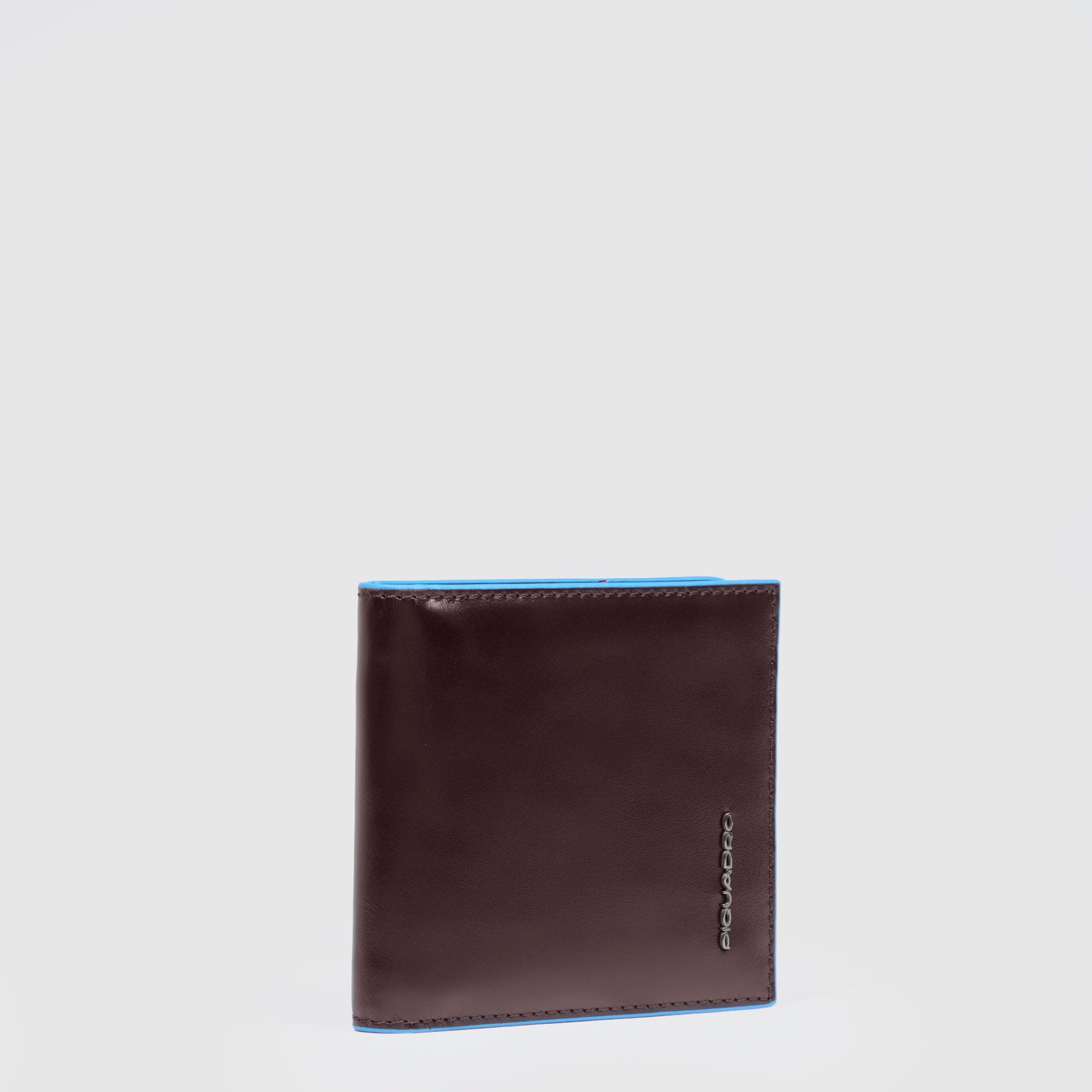 Piquadro Blue Square Geldbörse Herren Leder Schwarz Klammer