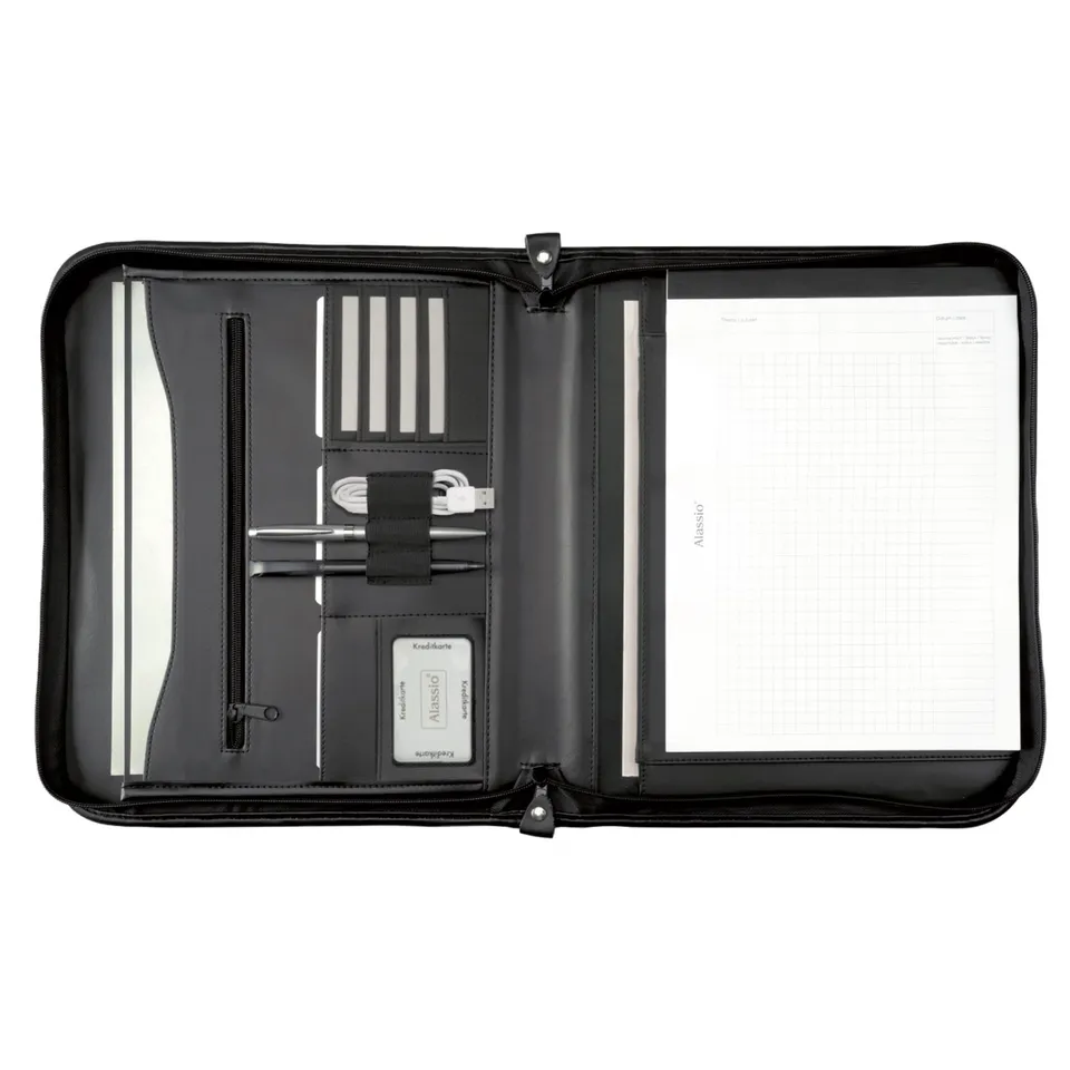 Lightpak Vernazza Reißverschlussmappe A4 Schwarz 36 cm