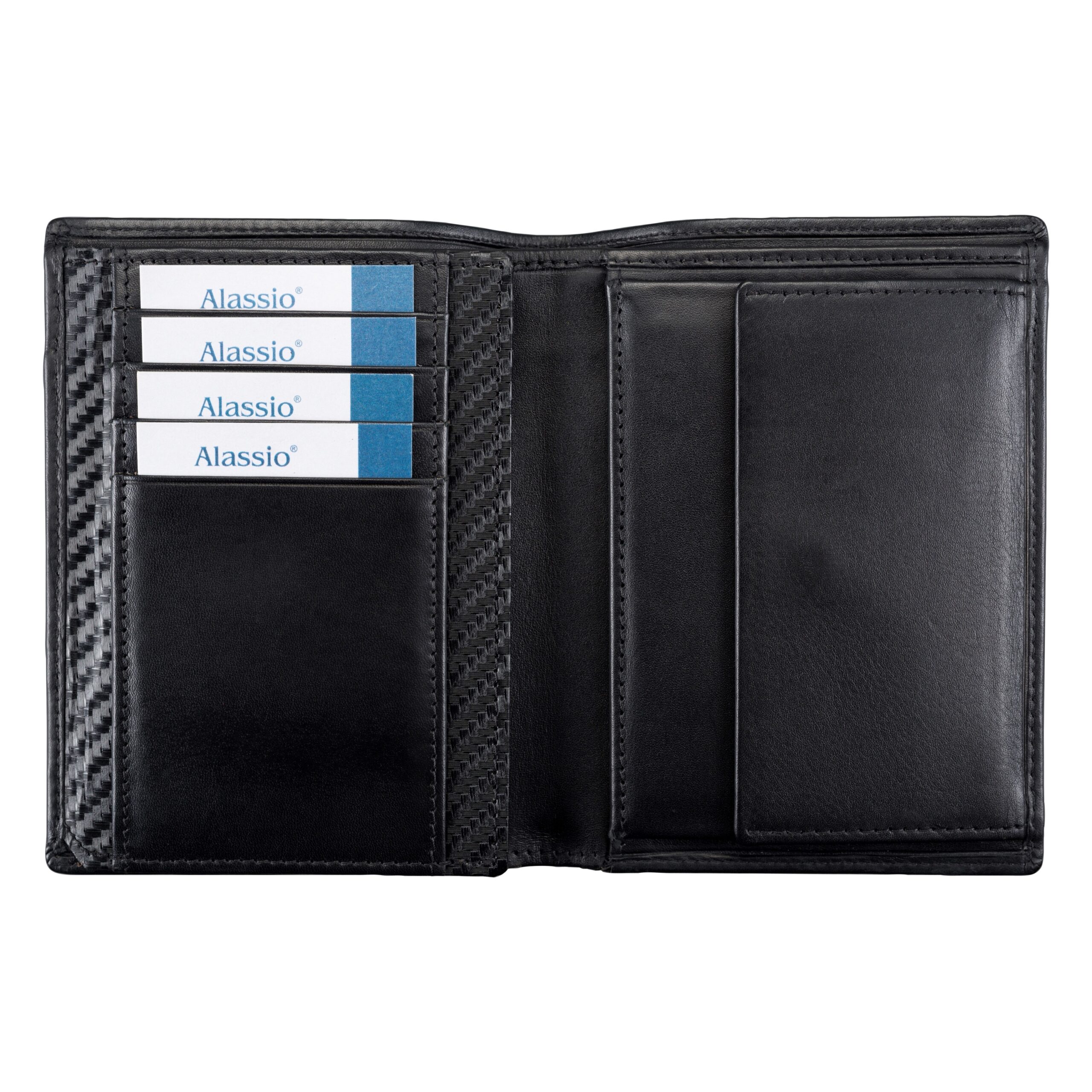 Lightpak Geldbörsen Kombibörse Portemonnaie schwarz Carbon 13cm