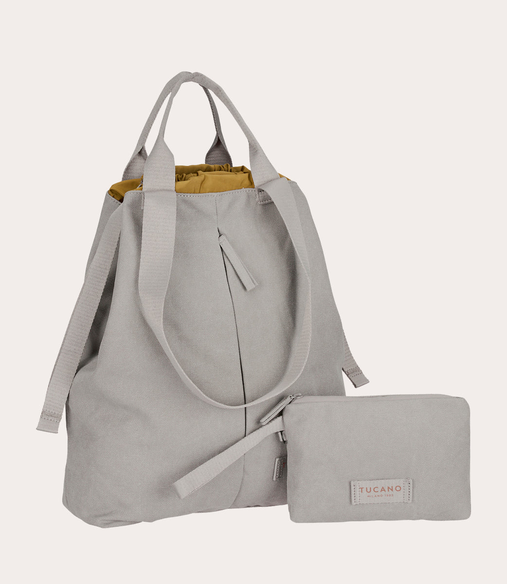 Tucano Carry Vertical Medium Shopper Grau Canvas 21,5 L