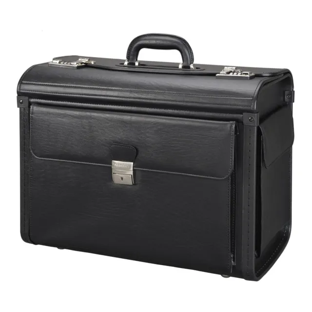 Lightpak Vicenza Pilotenkoffer Schwarz Kunstleder A4