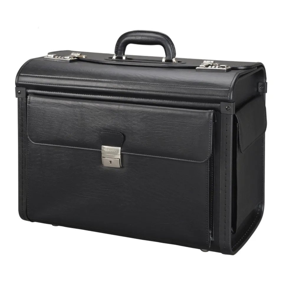 Lightpak Vicenza Pilotenkoffer Schwarz Kunstleder A4