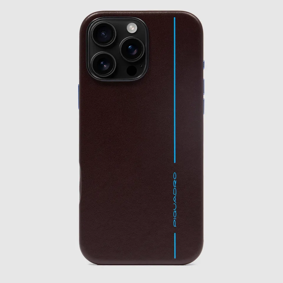 Piquadro Connequ iPhone 16 Pro Max Hülle Leder 6,9 Zoll