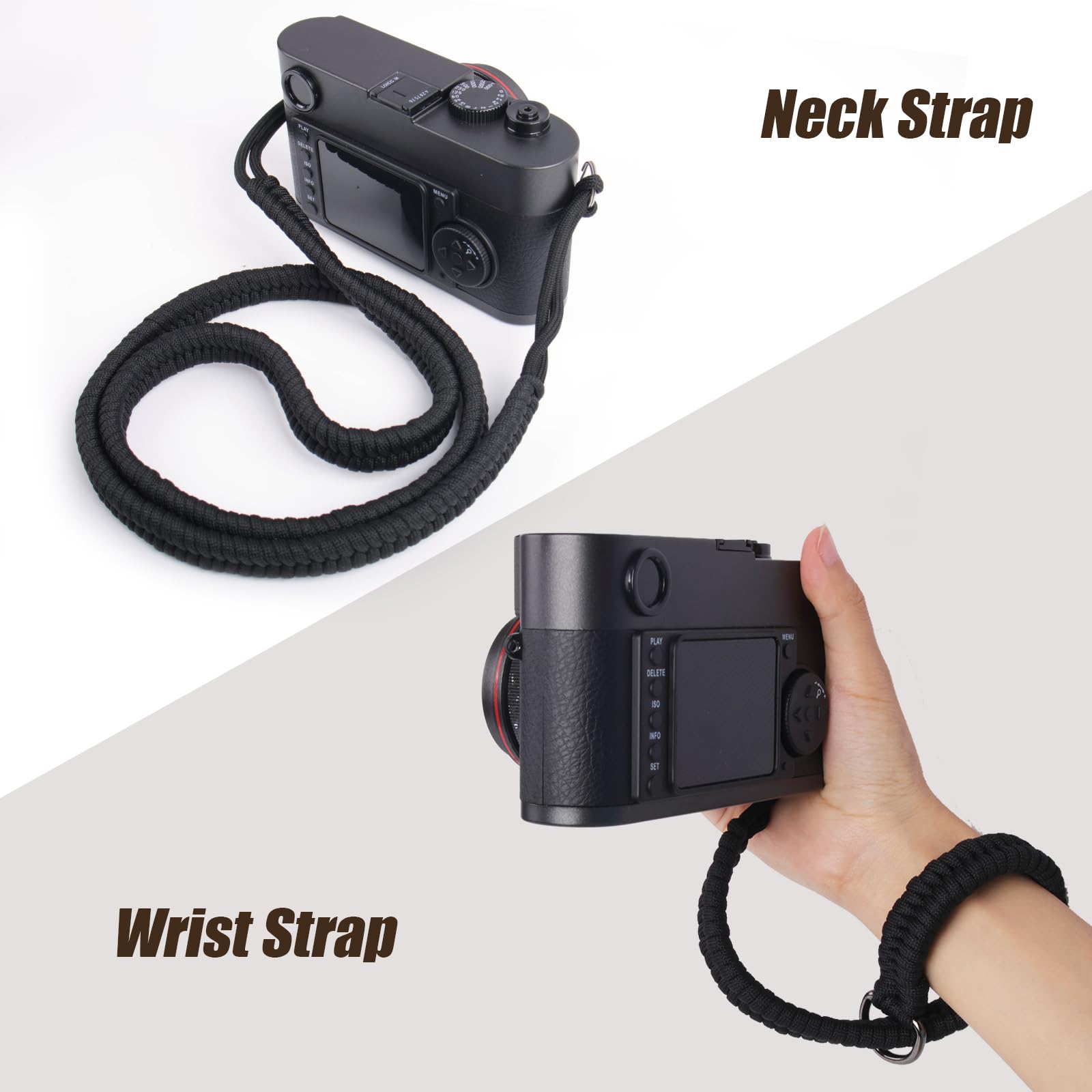 Arvok Travel Accessories Kletterseil-Kameragurt 110 cm schwarz