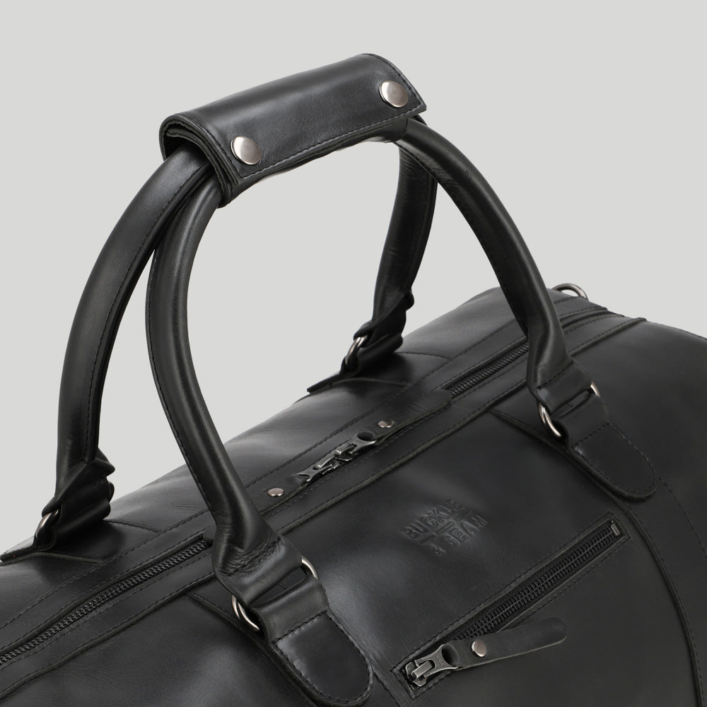 Buckle & Seam Leather Handle Griffstück Braun Leder