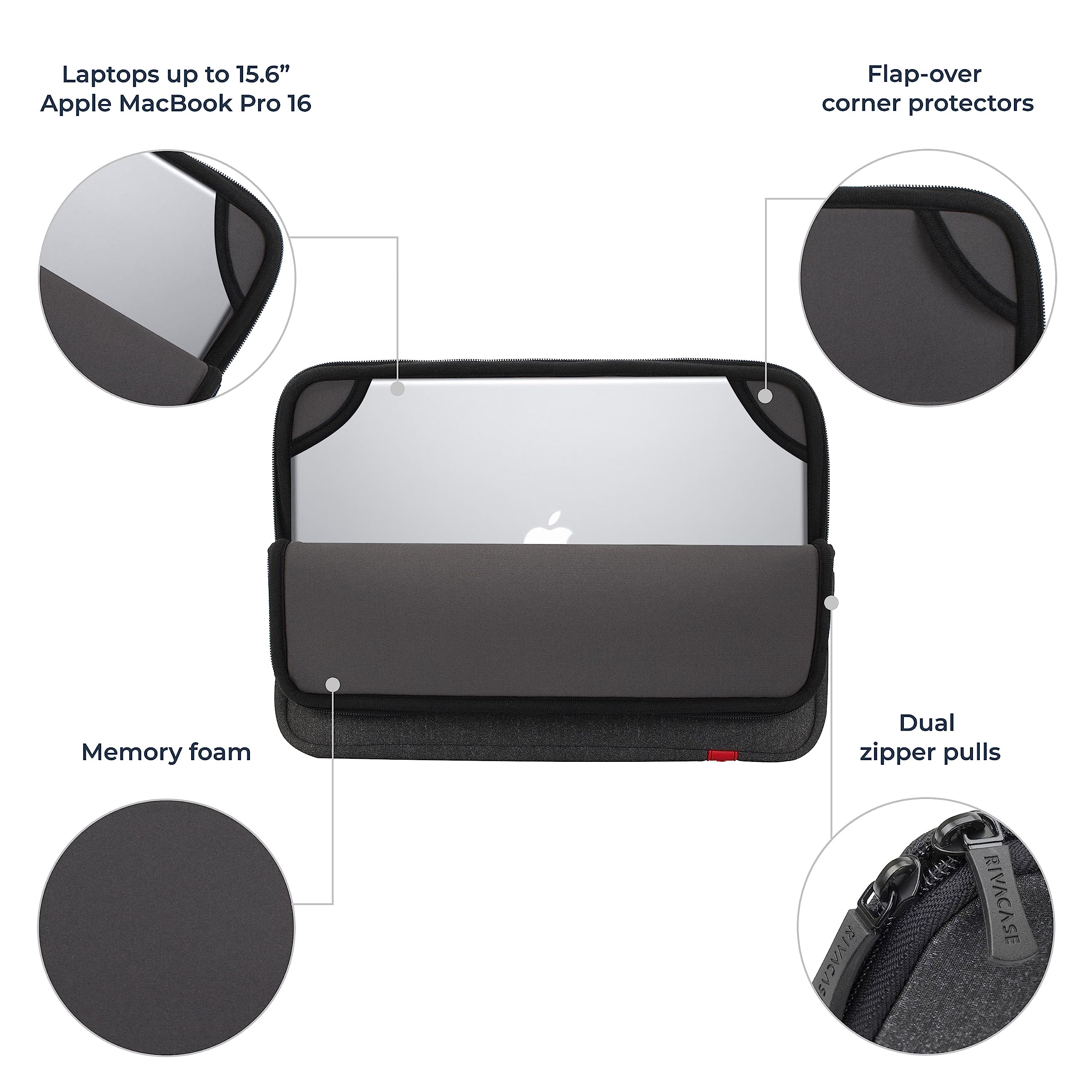 RIVACASE Antishock 5133 Laptoptasche 15,6 Neopren schwarz