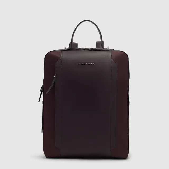 Piquadro Lyra Rucksack Damen 15,6 Zoll Schwarz Recycelt