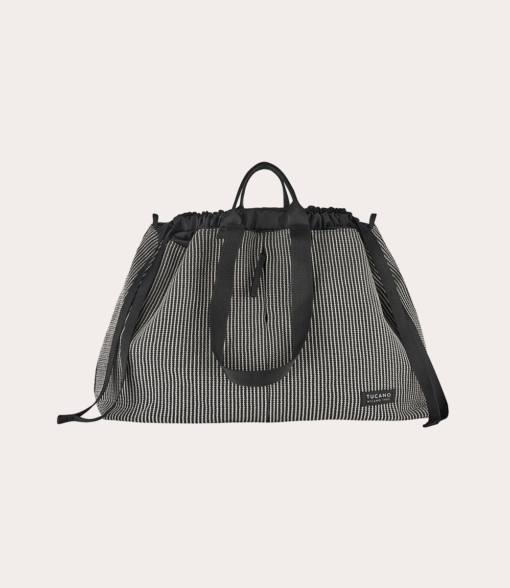 Tucano Carry Cleo Large Weekender Schwarz Stroheffekt