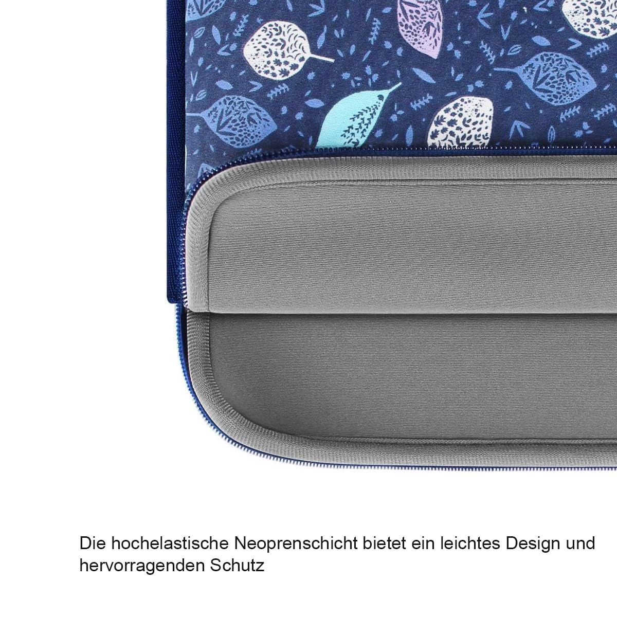 ARVOK Basic Laptop Sleeve 15,6 Zoll Dunkelblau Ahornblatt Neopren