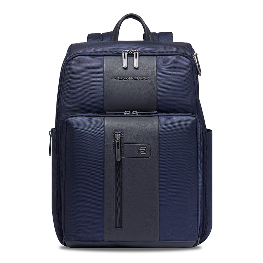 Piquadro Black Square Rucksack 15,6 Zoll Grau Stoff