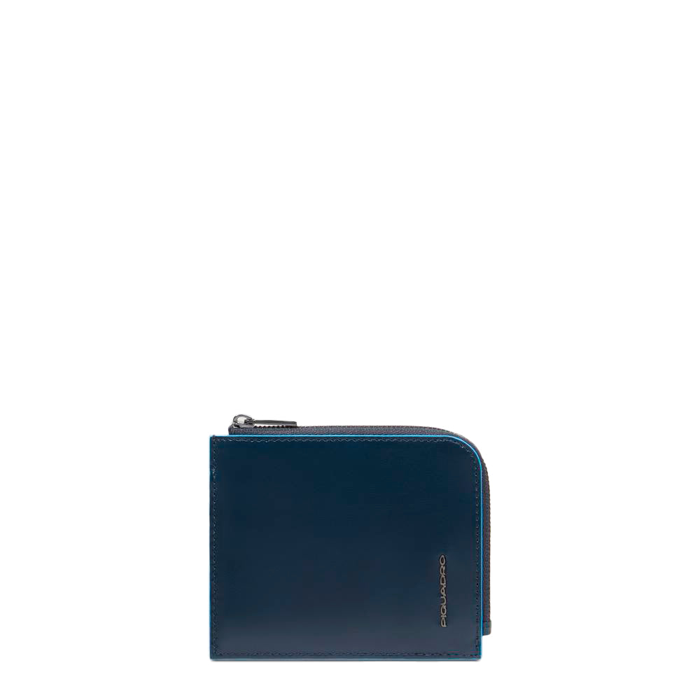 Piquadro Blue Square Kartenetui Herren Leder RFID Schwarz