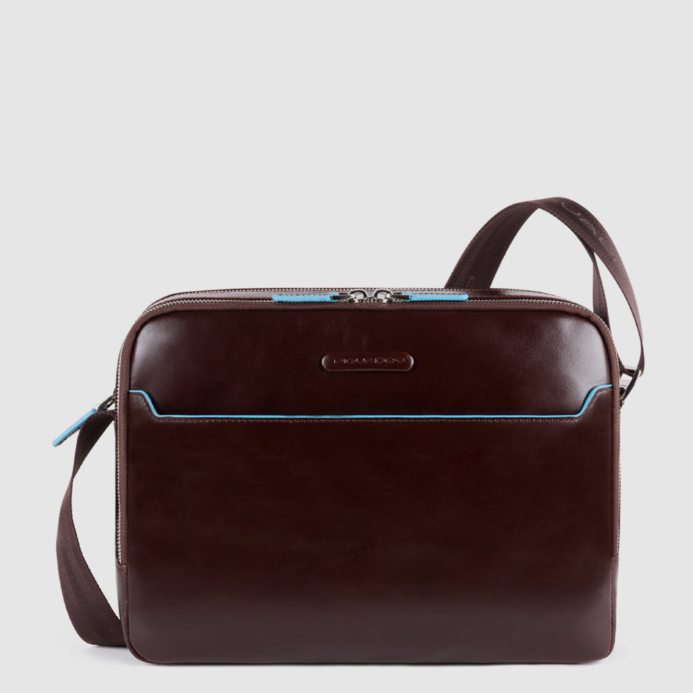 Piquadro Urban Umhängetasche 2 Fächer blau Leder