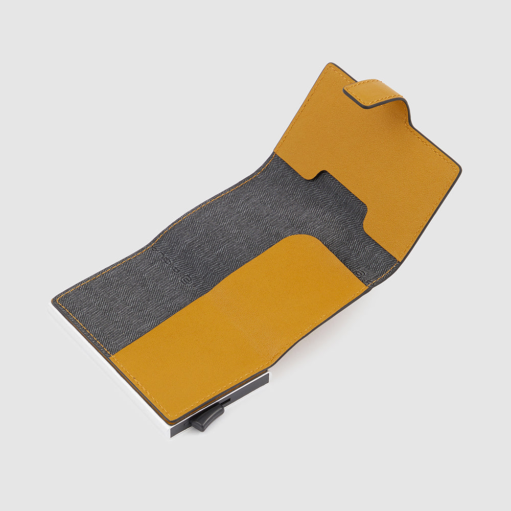 Piquadro Black Square Kartenetui Schwarz Automatik RFID