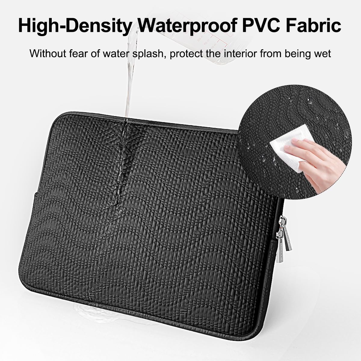 Arvok Business Laptop Sleeve 15 Zoll Laptoptasche Schwarz