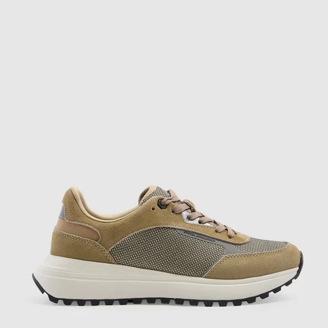 Piquadro Urban Sneakers Leder beige Gr. 42 Netz