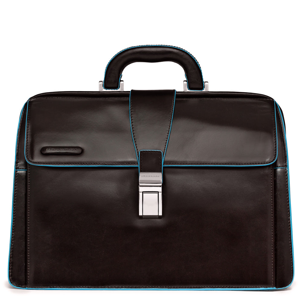 Piquadro Black Square Doktortasche Leder Schwarz Business