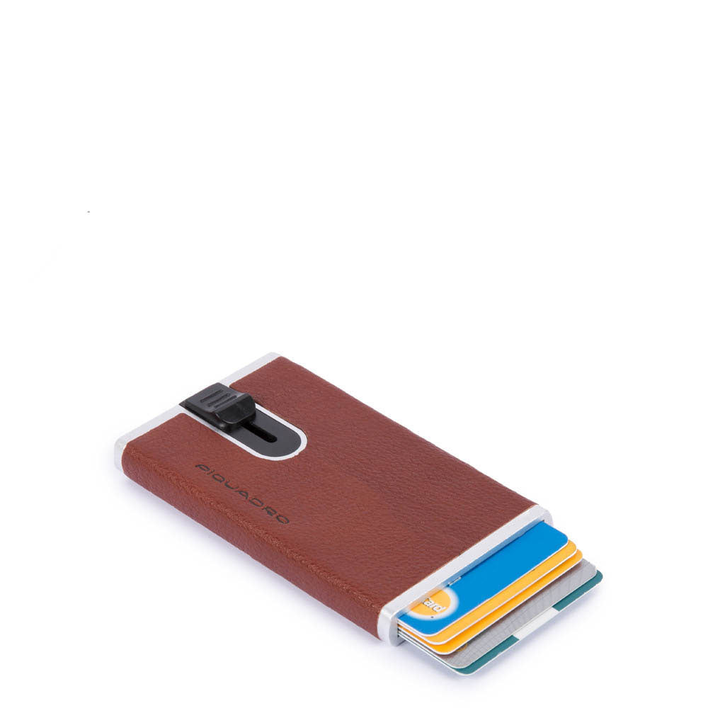 Piquadro Black Square Portcredit Kartenetui Schwarz RFID