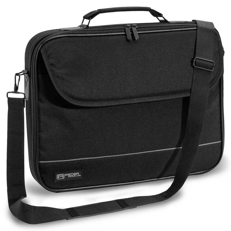 Pedea Fair 15,6 Zoll Laptoptasche schwarz Schultergurt