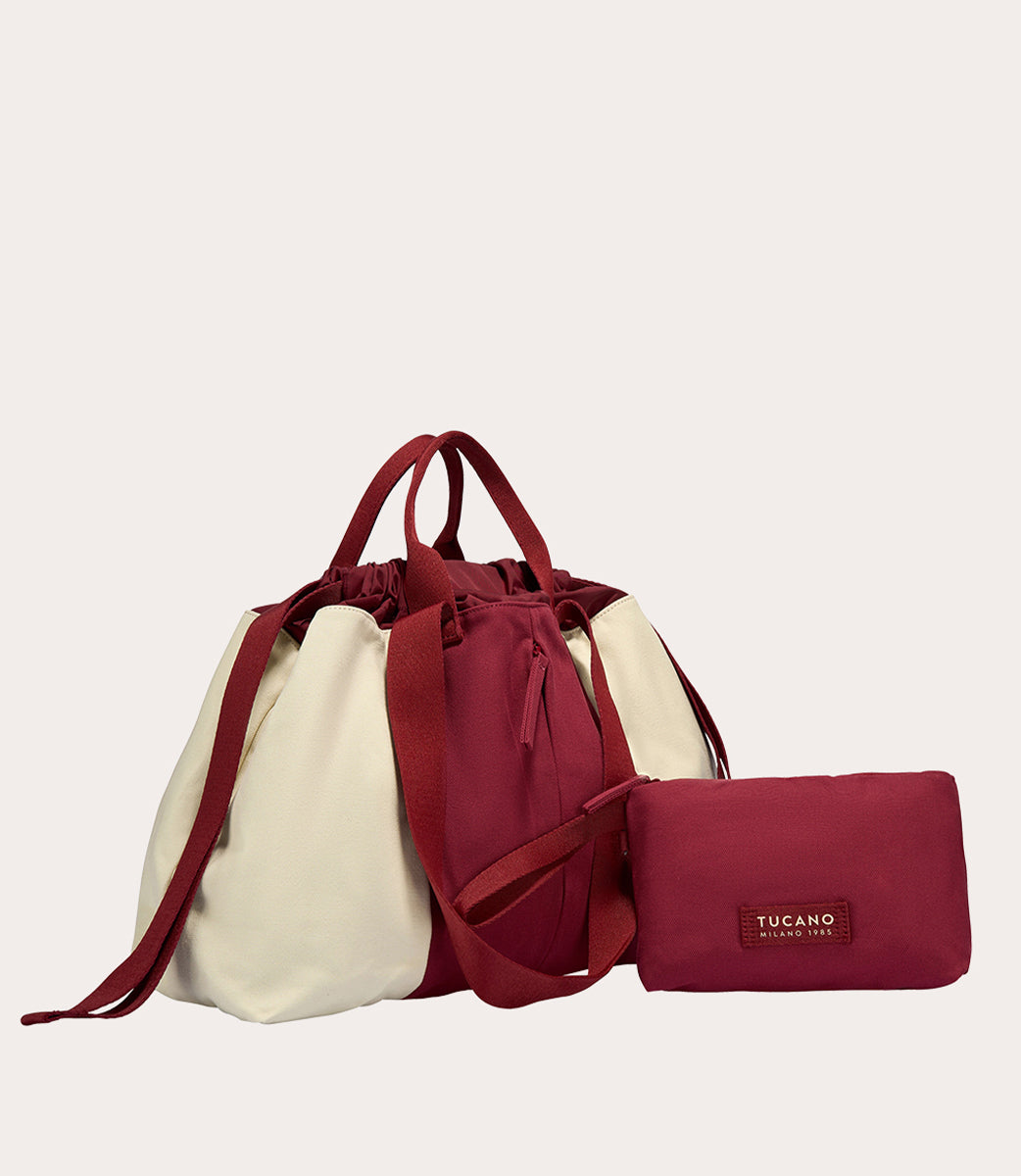 Tucano Carry Beach Medium Shopper Baumwolle Blau Kordelzug