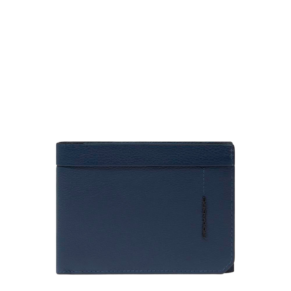 Piquadro Blue Square Geldbörse Leder schwarz RFID Münzfach