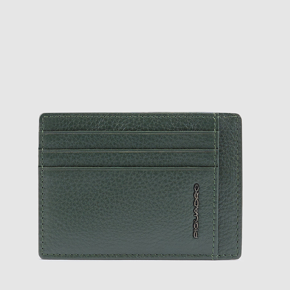 Piquadro Black Square Kartenetui Leder Blau RFID