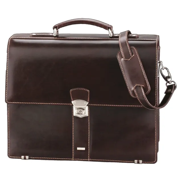 Lightpak Monaco Aktentasche Leder Dunkelbraun-Antik A4
