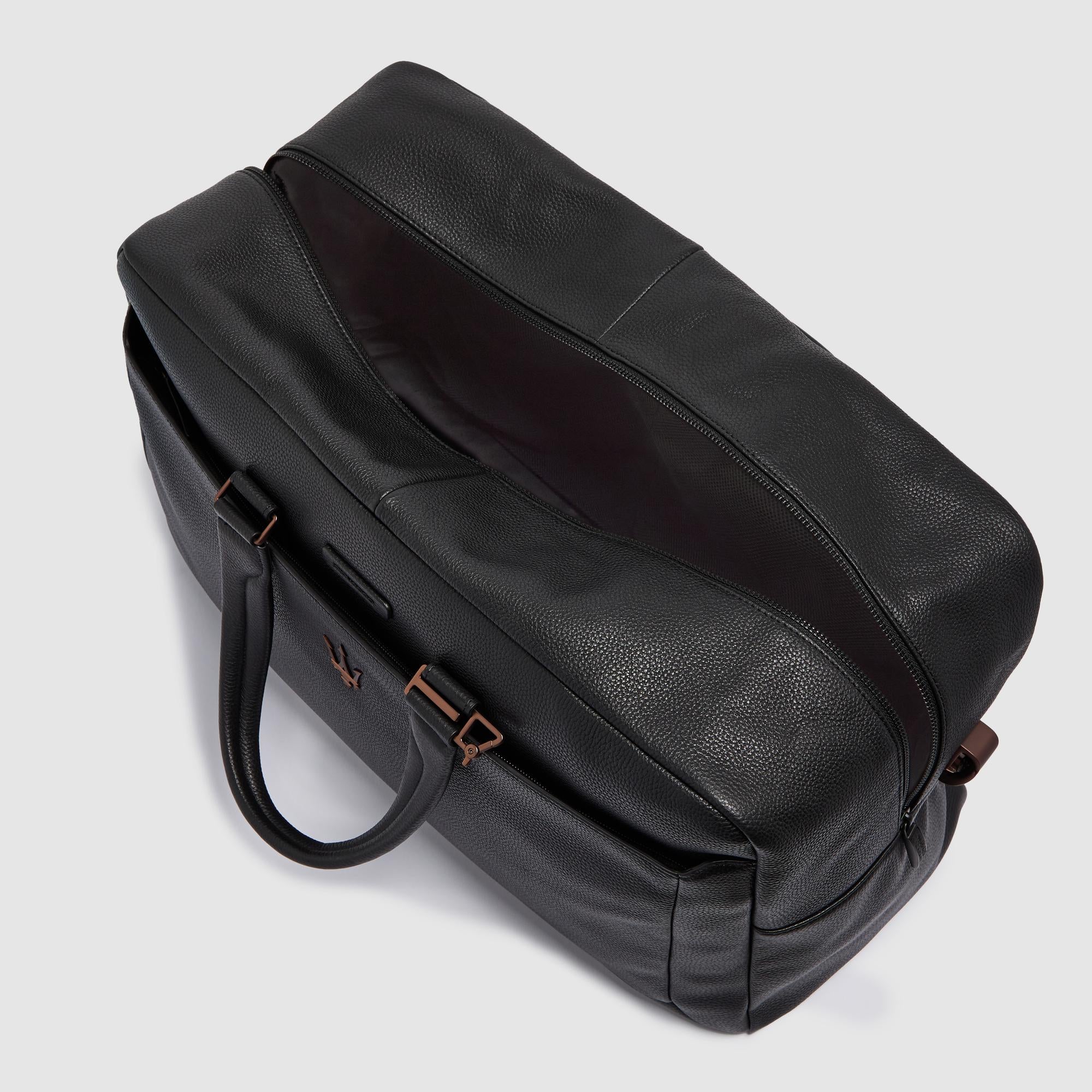 Piquadro Rover x Maserati Reisetasche Leder Schwarz
