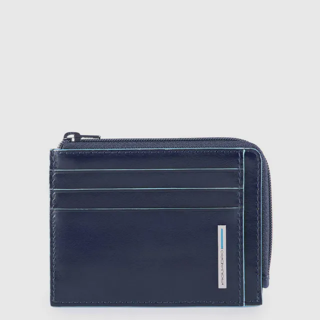 Piquadro Blue Square Geldbörse Leder Schwarz RFID Ausweis