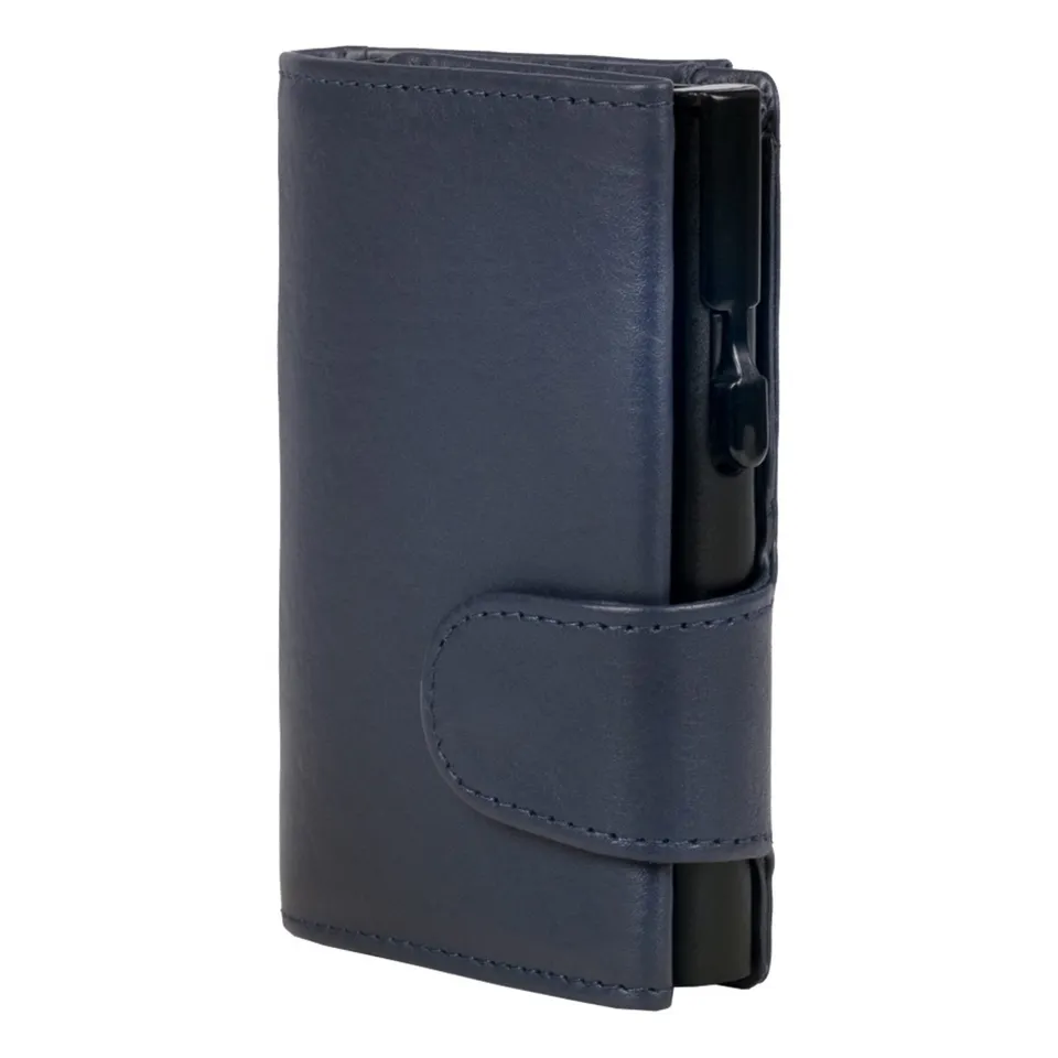 Lightpak Clicksafe Börse Blau Nappaleder RFID Safe