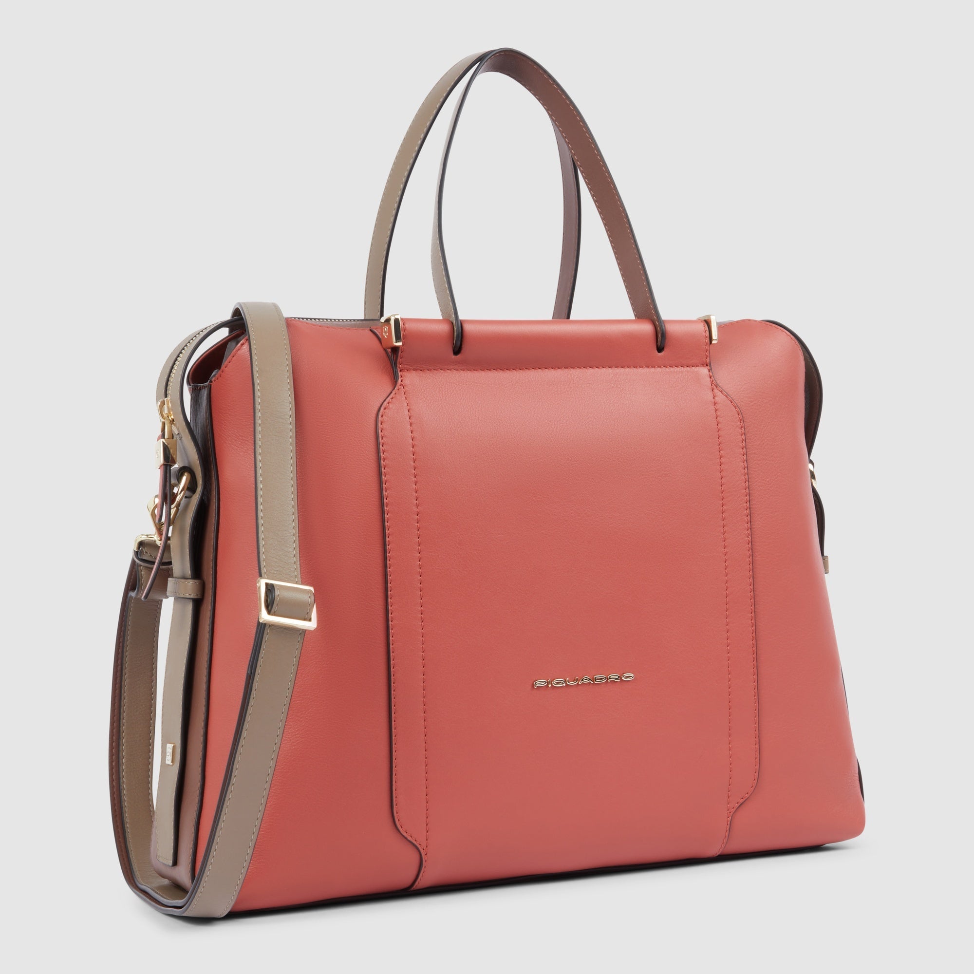 Piquadro Patricia Laptoptasche Damen 14 Zoll Schwarz Leder