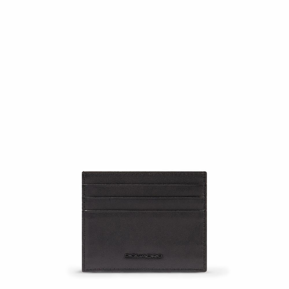 Piquadro Black Square Kartenetui Herren RFID dünn blau