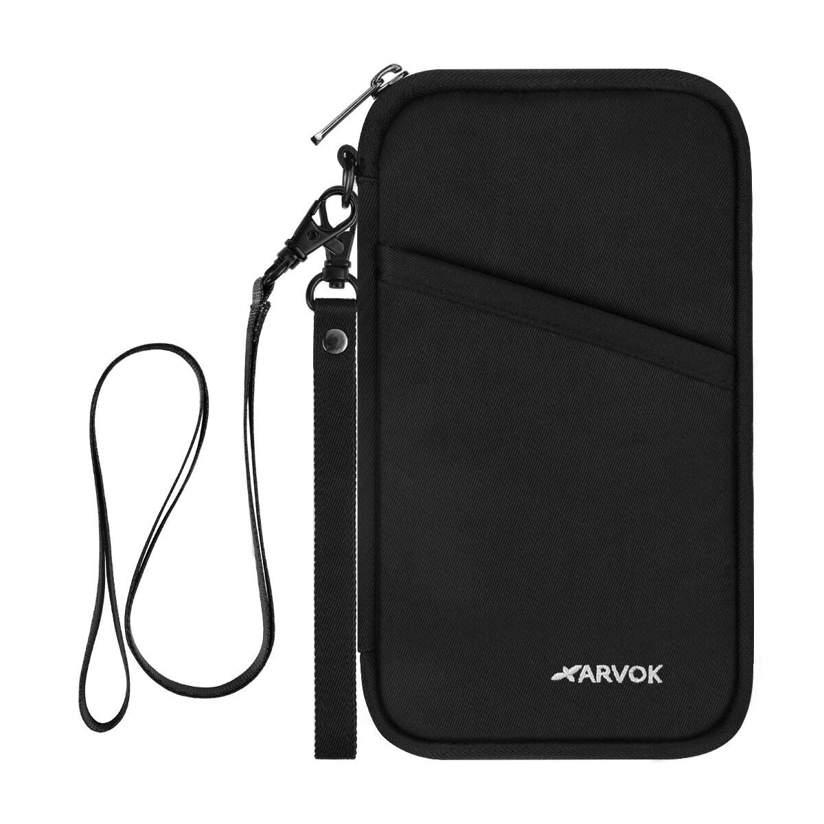 Arvok Travel Accessories Reisepasstasche Schwarz RFID Oxford