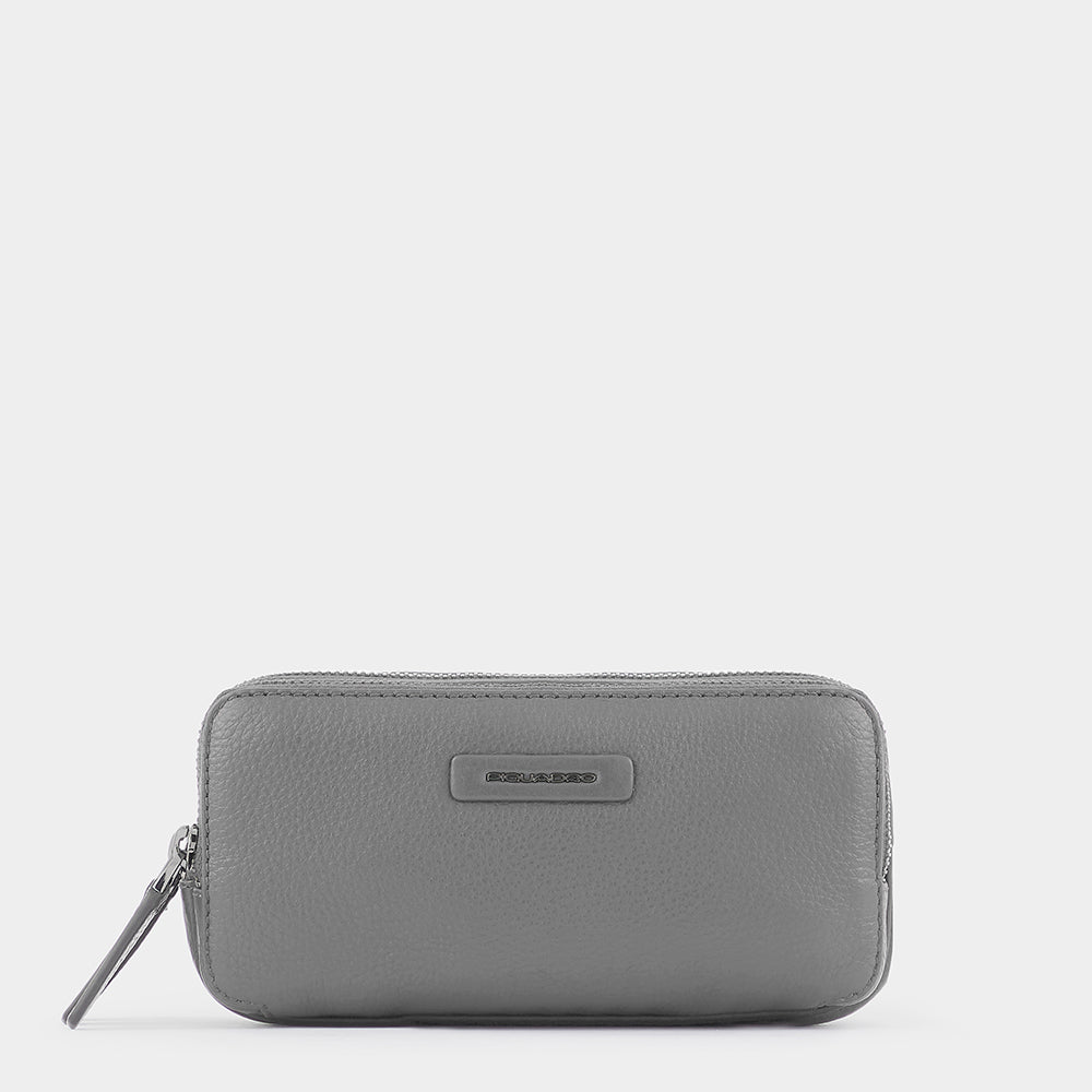 Piquadro Modus Pochette Leder 3 Fächer Schwarz Herren