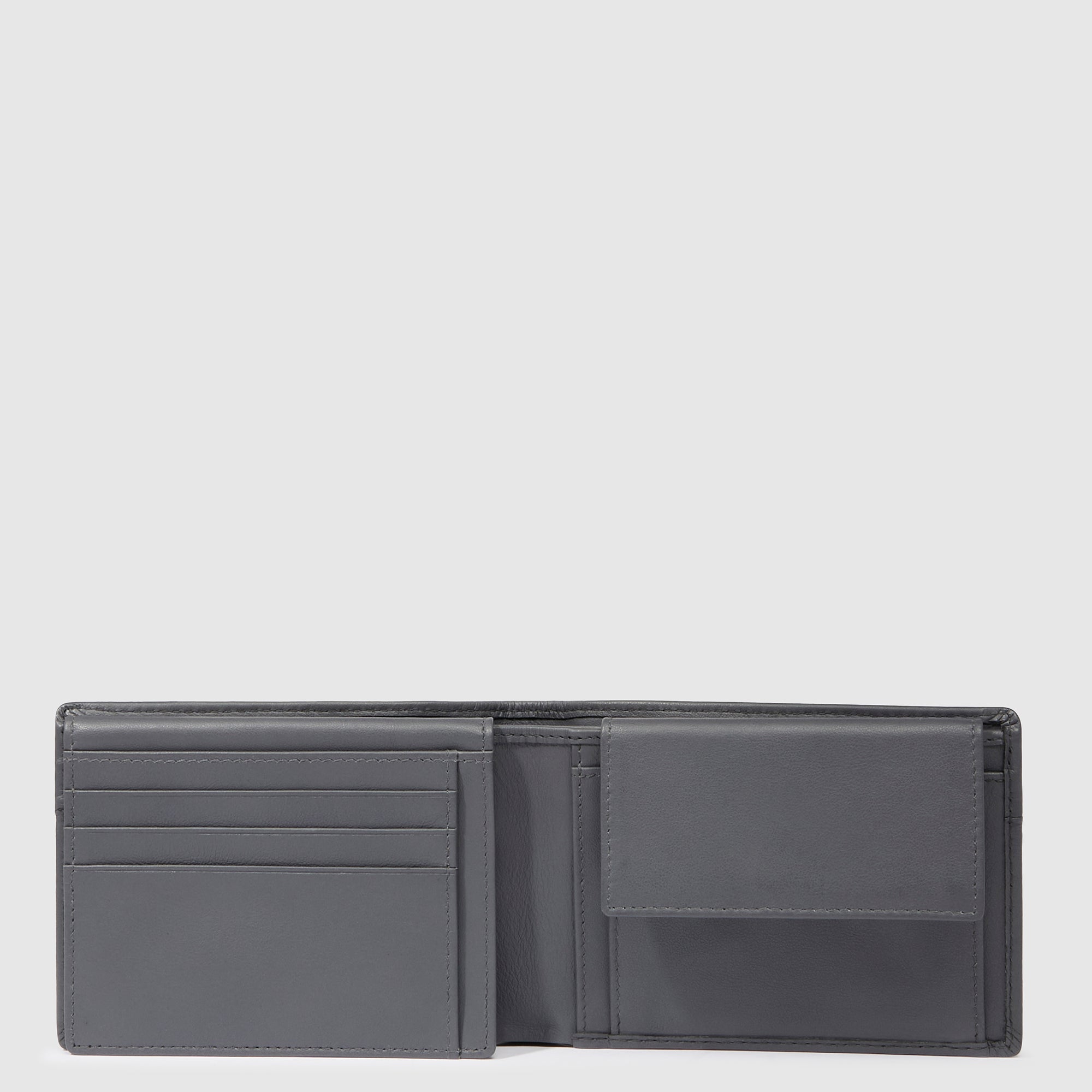 Piquadro Blue Square Geldbörse Herren Schwarz RFID Münzfach