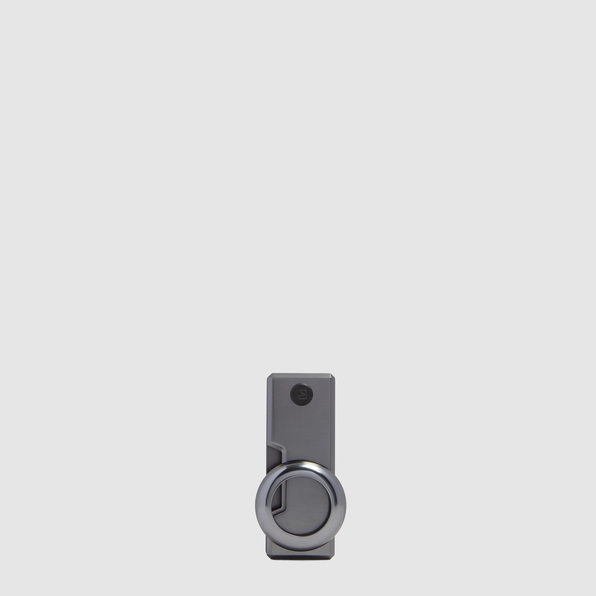Piquadro Connequ Schlüsselanhänger Leder Schwarz für AirTag