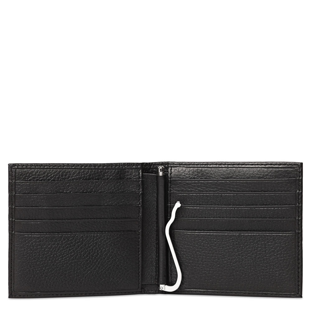Piquadro Blue Square Herren-Geldbörse Schwarz Leder Dokumentenfach