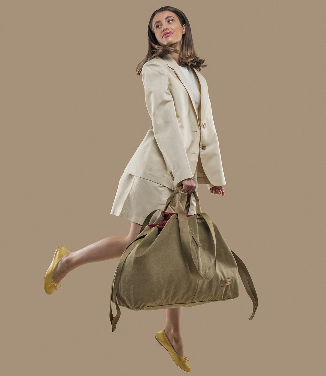 Tucano Carry Shopper Large Weekender Beige 43 L Canvas
