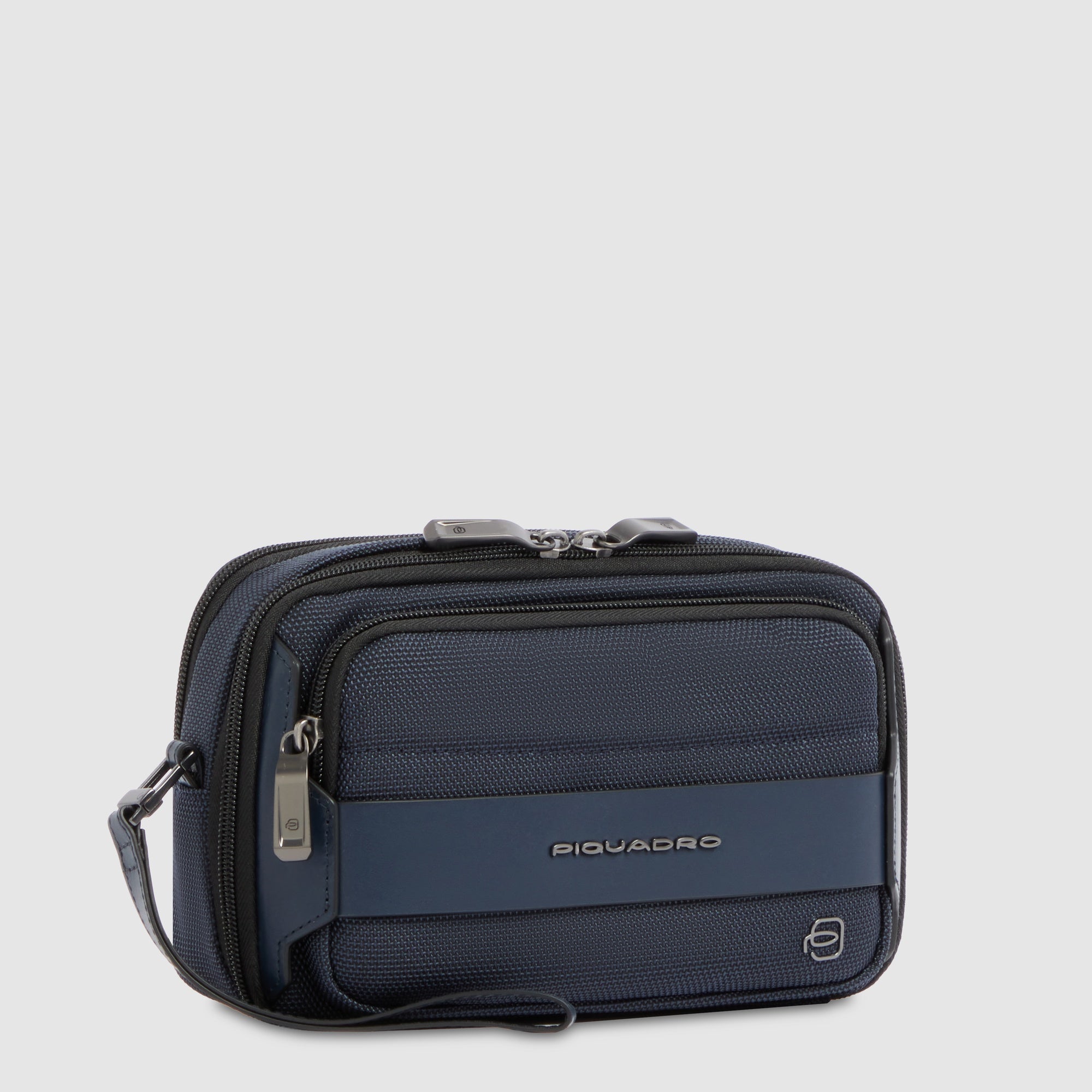 Piquadro Black Square Pochette Herren Stoff Leder