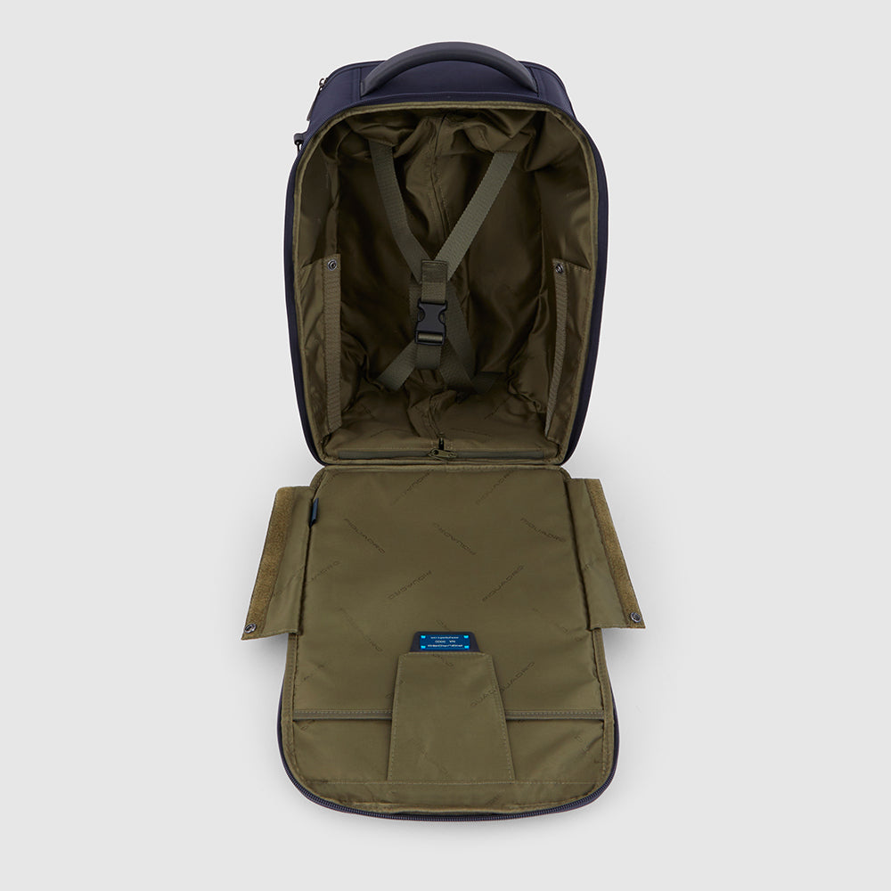 Piquadro PQ-Light Rucksack-Trolley 15,6 Zoll Schwarz