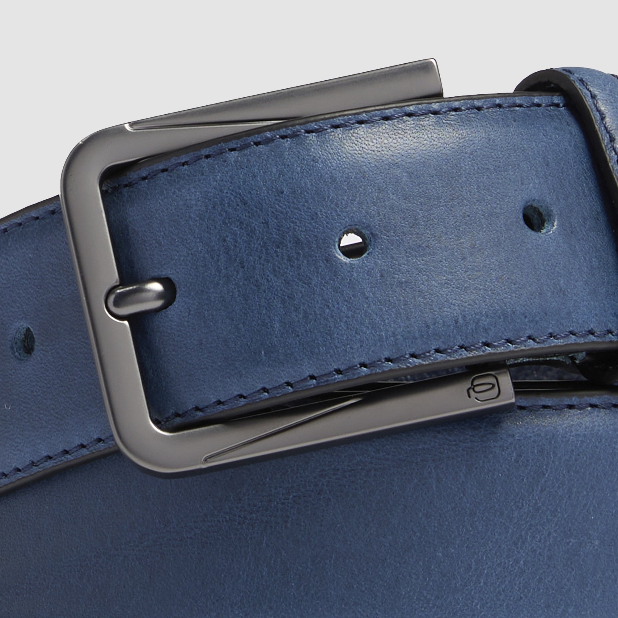 Piquadro Blue Square Gürtel Leder Dorn Schwarz