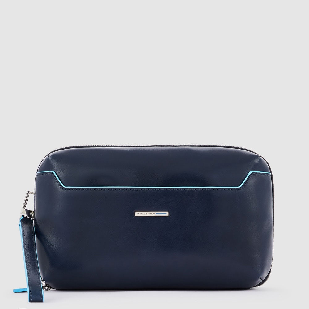 Piquadro Modus Clutch Leder 2 Fächer Schwarz RFID