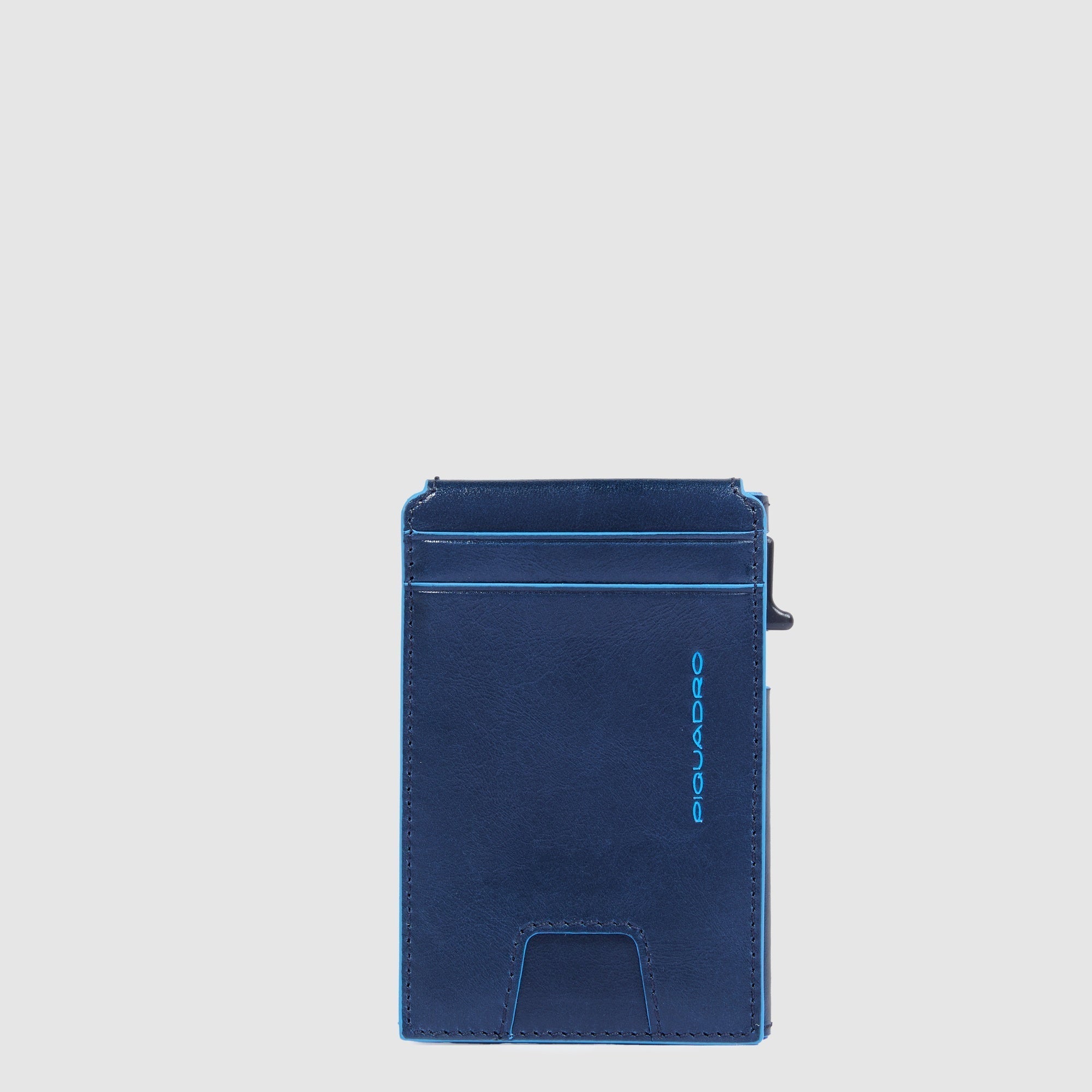 Piquadro Black Square Kartenetui Herren Leder RFID Schwarz