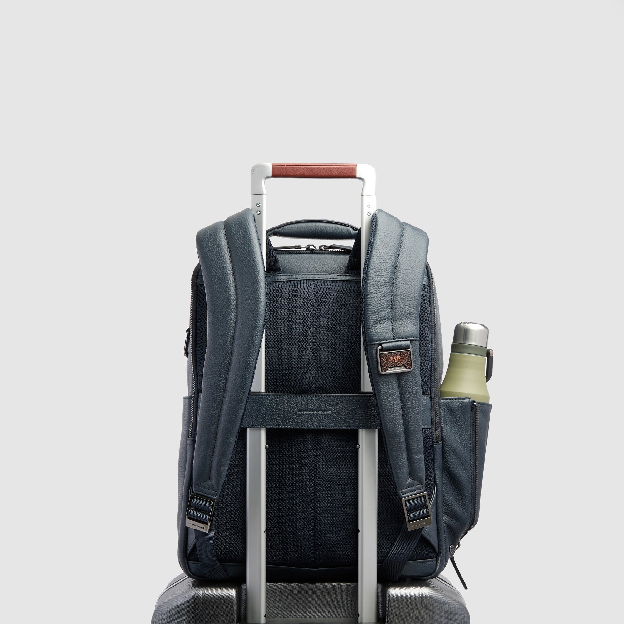 Piquadro Urban Rucksack 15,6 Zoll Laptop Blau schlank