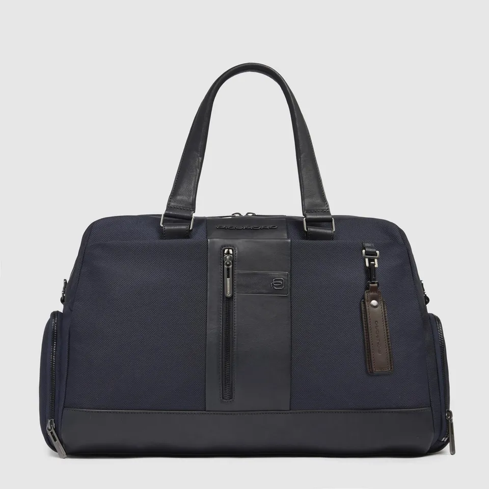 Piquadro Corner 2.0 Borsone Reisetasche blau Recycling-Stoff