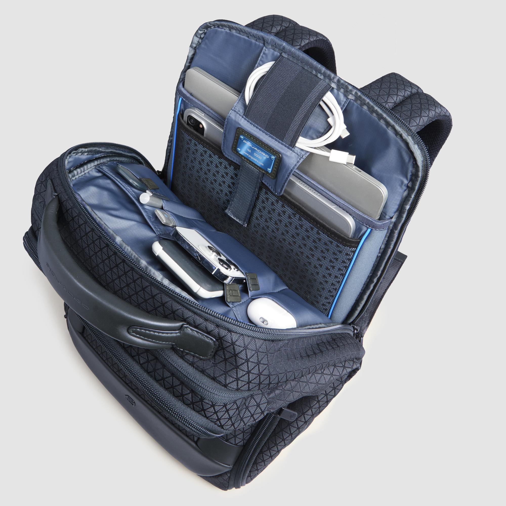 Piquadro Rover Rucksack 15,6 Zoll modular Grau Laptop